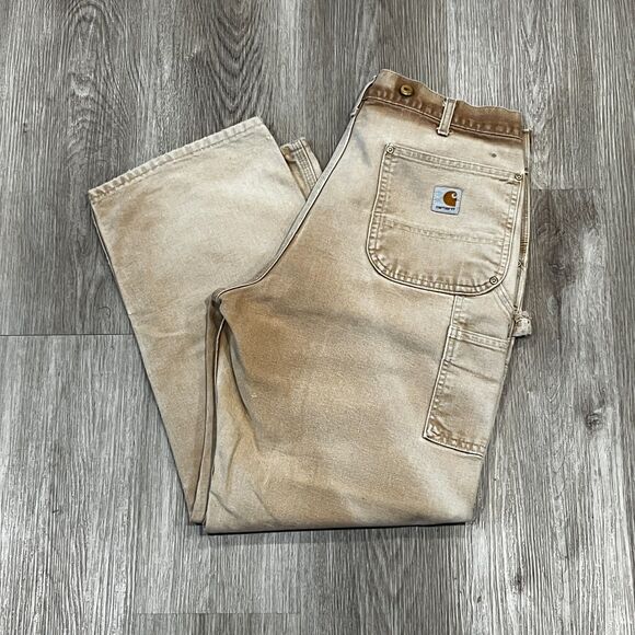 RARE Faded VTG 80s 90s Carhartt Double Knee Carpenter Pants 38x30 35x29 Logger